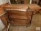 Old Wood Washboard Style Dresser with Swivel Mirror Holder