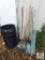 Lot Yard Tools Shovels, Rakes, Wood Screed ?