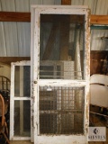 Lot of Vintage Wood Frame Screen Doors & Windows & Extra Screens