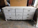 9 Drawer White Dresser with Matching Mirror