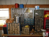 Contents of Tool Chest - Lot of Parts Bins Cabinets