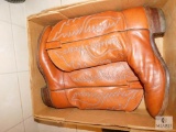 Justin Leather Cowboy Boots Mens 13B