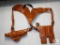 New Leather Shoulder Holster w/ Double Mag Pouch fits Ruger P85, P95 EAA Witness & Similar