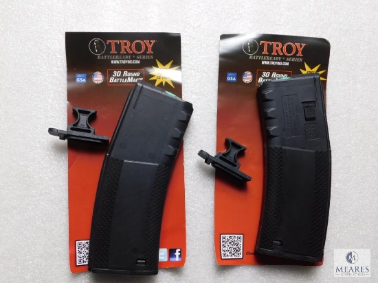 4 New Troy AR15 30 Round Battlemags with pull tabs for 5.56