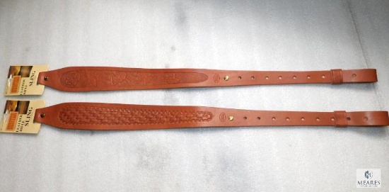2 New leather embossed Hunter Cobra style rifle slings