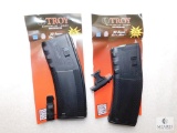 2 New Troy AR15 30 Rounds Battlemags with pull tabs for 5.56