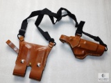 New Leather shoulder holster with double mag pouch fits Ruger P85,P95,EAA witness and simiilar