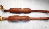 2 New Hunter leather embossed Padded Rifle Slings