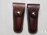 Lot 2 New Leather Boker Brand Knife Cases for 4.5