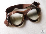 Vintage Goggles with Clear Lens & Deep Red Liner