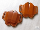 Lot 2 New Leather Double Mag Pouches fits Glock & Similar Double Stacked Mags