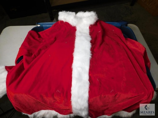 Suitcase Lot Santa Suit and New Men's Santa Boxers