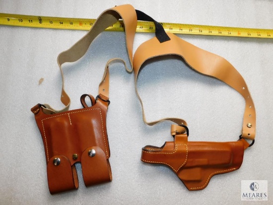 New Leather Shoulder Holster Fits Glock 17, 19, & 20