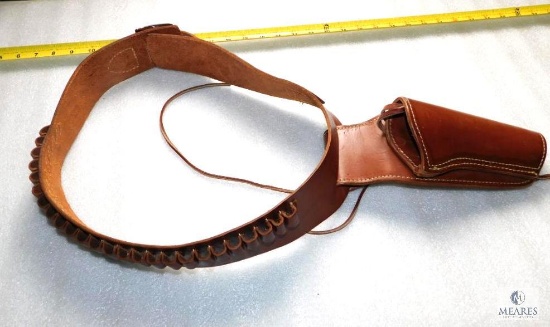 Hunter Leather Belt & Holster Single Action Revolvers 44-45 Cal 34-38" Waist