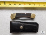 Vintage Buck 110 Knife with Leak Case also Marked 110
