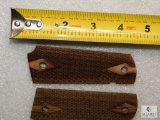 Wood Diamond Checkered Grips fits Colt 1911 & Clones