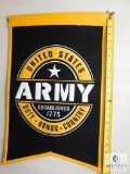 New Wool Blend US Army Banner Decor