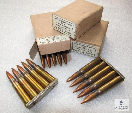 Lot 45 Rounds 8mm Mauser Ammunition Ammo on Stripper Clips