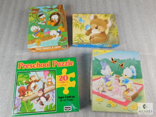 Lot 4 Vintage Preschool Puzzles Disney +