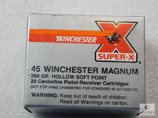 20 rounds Winchester 45 Win mag 260 hollow point