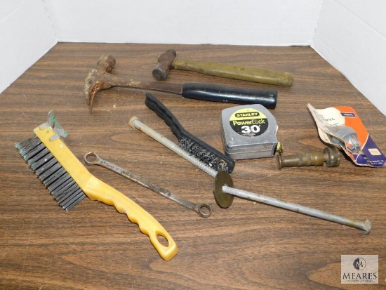 Craftsman Tool Tote 12" & Various Hand Tools Hammers Tape Measure +