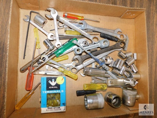 Large Lot Sockets Wrenches & Screwdrivers