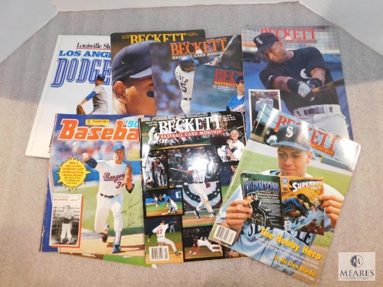 Lot Vintage Baseball Louisville Slugger Dodgers Book & Magazines Beckett Nolan Ryan John Smoltz +