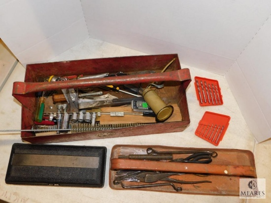 Tool Box Tray Full of Hand Tools, Sockets, Pliers, Grease Gun, Files, etc