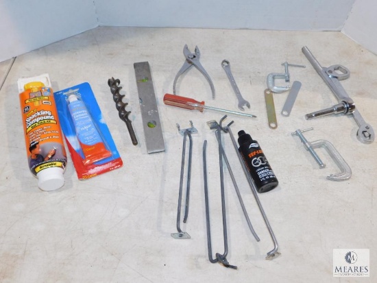 Lot of Various Tools - Ratchet Wrench + & Spackling Compound & Universal Cement