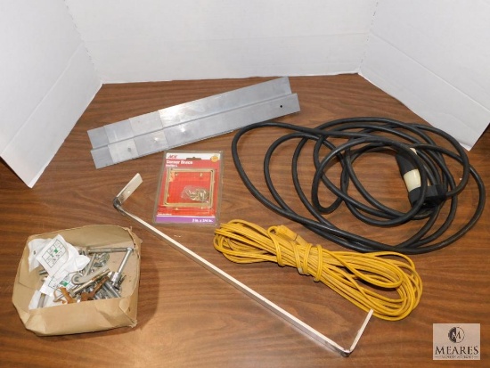 Electrical Lot Drop Cord, Metal Brackets, and more