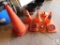 Lot of Orange Safety Road Cones 9 - 6 are collapsible