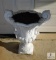 White Concrete Pedestal Planter Pot 29
