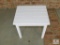 White Wood Rectangle Side Table