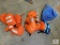 Lot Life Jackets Life Preservers Safety Orange & Blue Neoprene Adult Sizes