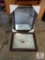 New Bevel Edged Mirror & Bi-Plane Picture Signed 