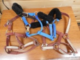 Lot of 3 Nylon Bridle Belts 1 with Fleece covering