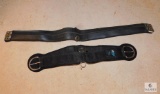 Lot of 2 Girth Belts 1 Leather and 1 Nylon Airflex Size 32
