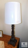 Bronze Tall Heavy Table Lamp with Shade