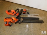 Lot 2 18 Volt battery Hedge Trimmers Black & Decker and Dr Power Equipment