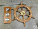 Lot Wood Sail Boat Wheel 24