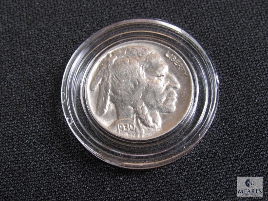 1930-P Buffalo Nickel Coin Almost Uncirculated