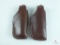 2 Leather thumb break holsters fits beretta 84 , 85, Colt 380 government and similar