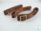 3 leather .22 caliber cartridge belts 32