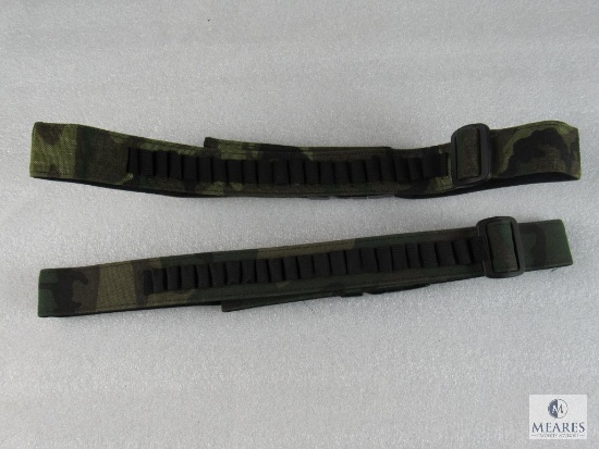 2 New camo cordura pistol cartridge belts fits waist 32-46" adjustable