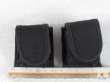 2 New cordura speed loader carrying pouches for a belt