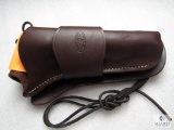 Leather western single loop holster fits 4-5 1/2