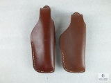 2 new leather thumb break holsters fits beretta 84, 85, Colt 380 Government and similar