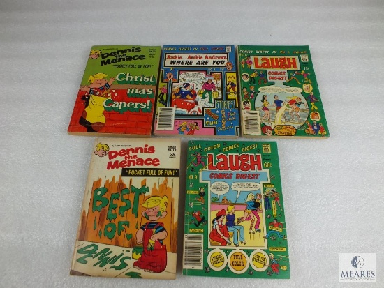 Lot of 5 Dennis the Menace, Archie Comic Books