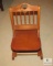 Kids Childs or Doll Small Wood Rocker Rocking Chair