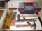 Lot of Tool box, Hand Tools & Gun Cleaning Kit